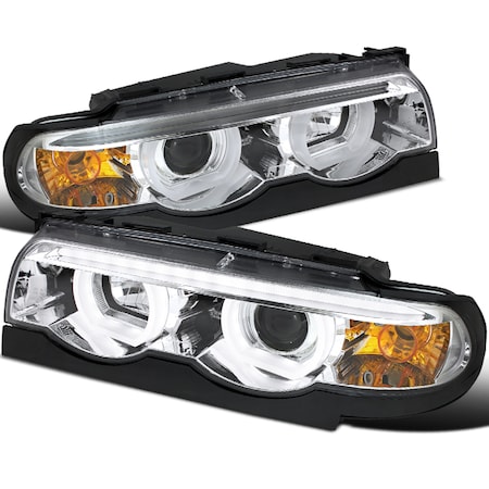Spec-D Tuning 95-01 Bmw E87 Halo Projector Headlight - Chrome LHP-E3895-TM